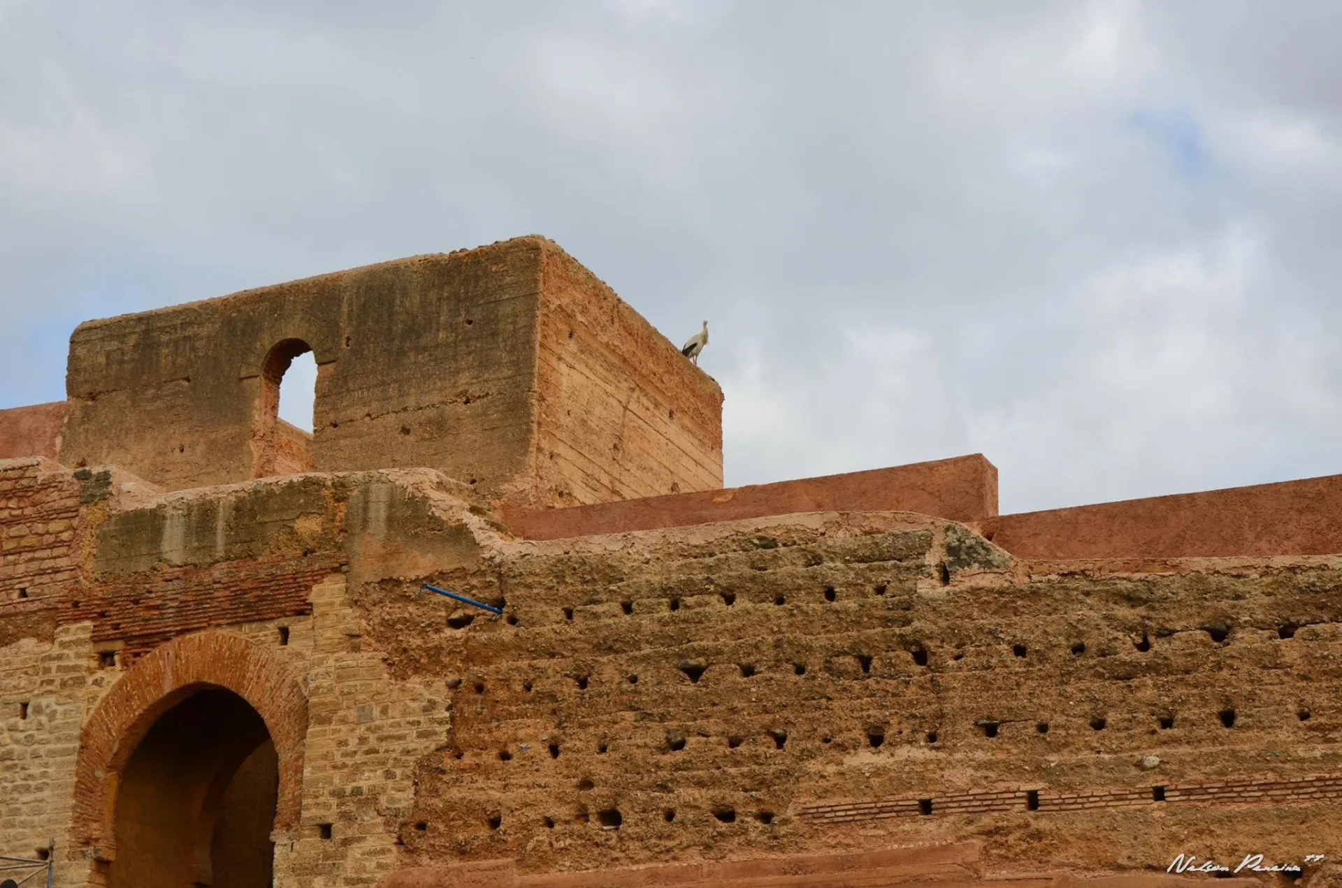 Red earth walls of the Chellah necropolis
