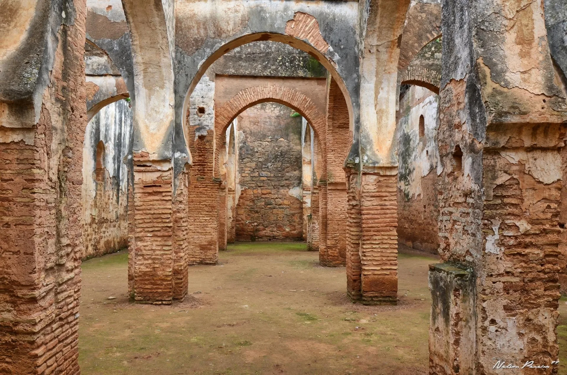 Arches of the Marinid mosque at Chellah